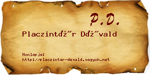 Placzintár Dévald névjegykártya